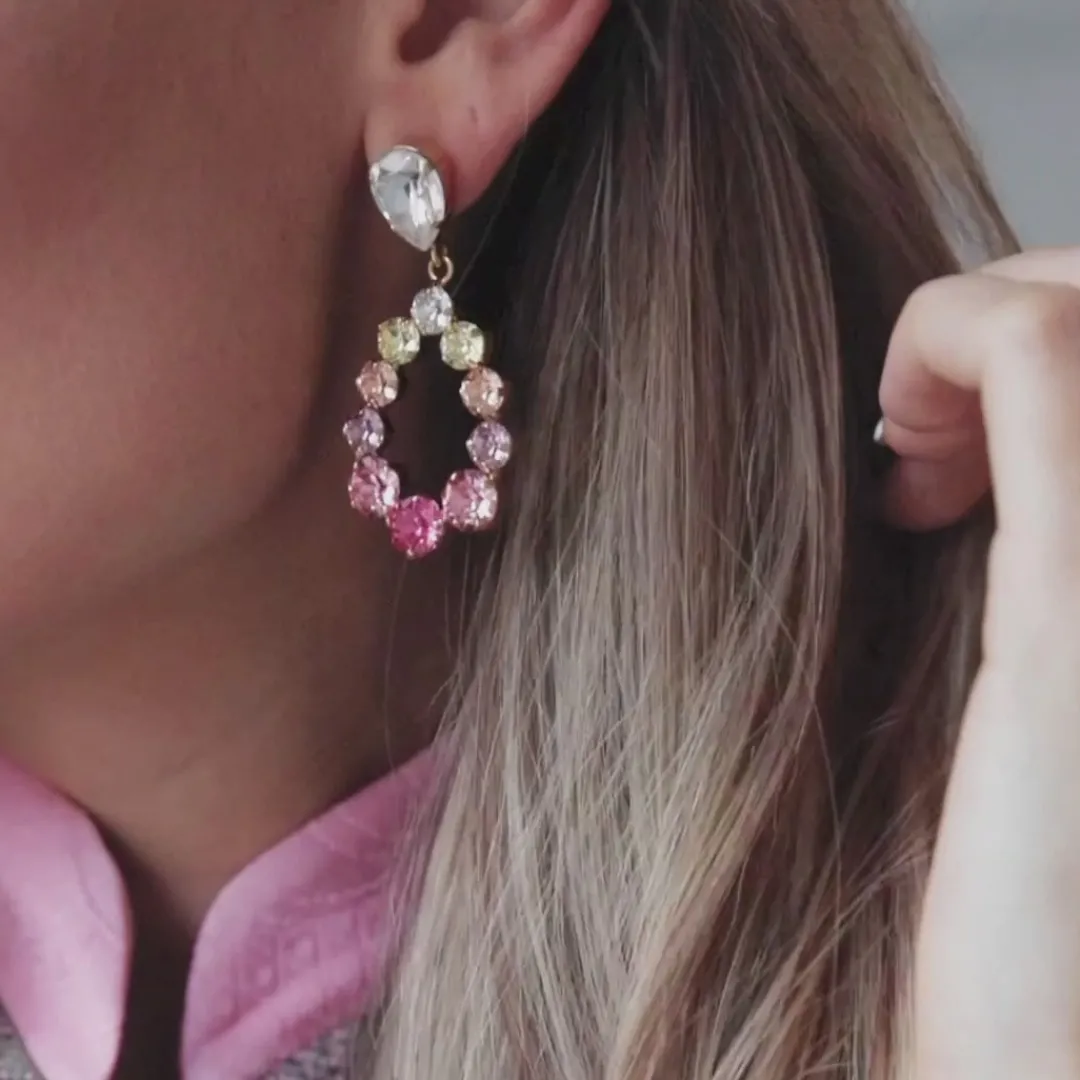 Best Sale Delia Earrings/Pastel Rainbow Combo Örhängen