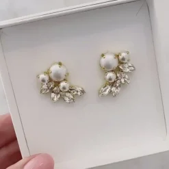 Best Electra Earrings/Pearl + Crystal Örhängen