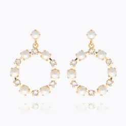 Flash Sale Eternity Pearl Earrings/Pearl + Crystal Örhängen