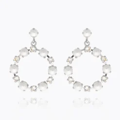 Flash Sale Eternity Pearl Earrings/Pearl + Crystal Örhängen