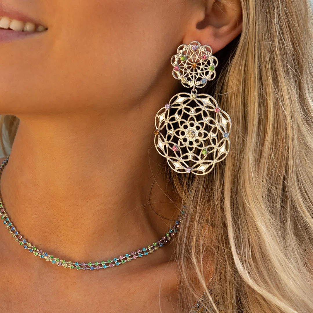 Online Gardenia Earrings/Rainbow Combo Örhängen