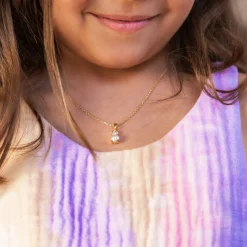 Outlet Girls Love Pearl Necklace/Pearl + Crystal (Children Size) Halsband