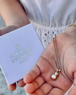 Outlet Girls Love Pearl Necklace/Pearl + Crystal (Children Size) Halsband