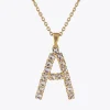 Cheap Letter Necklace A/Crystal Halsband