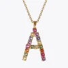 Clearance Letter Necklace A/Rainbow Combo Halsband