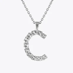 Sale Letter Necklace C/Crystal Halsband