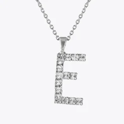 Cheap Letter Necklace E/Crystal Halsband