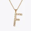 New Letter Necklace F/Crystal Halsband