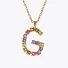 Fashion Letter Necklace G/Rainbow Combo Halsband