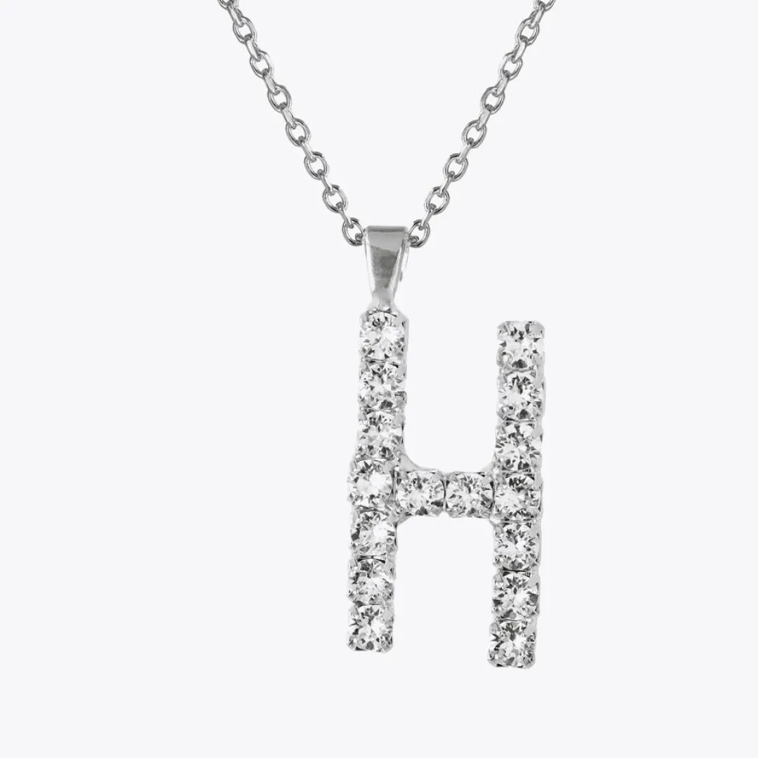 Best Letter Necklace H/Crystal Halsband