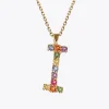 Discount Letter Necklace I/Rainbow Combo Halsband