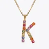 Cheap Letter Necklace K/Rainbow Combo Halsband