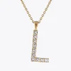 Best Letter Necklace L/Crystal Halsband