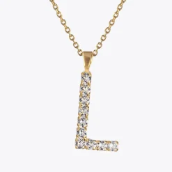Best Letter Necklace L/Crystal Halsband