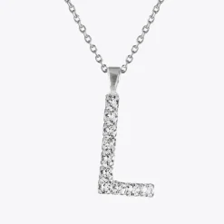 Best Letter Necklace L/Crystal Halsband