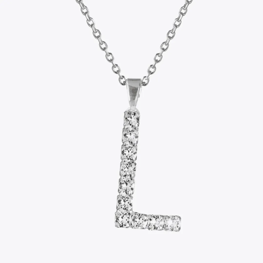 Best Letter Necklace L/Crystal Halsband
