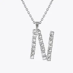 Hot Letter Necklace N/Crystal Halsband