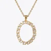Fashion Letter Necklace O/Crystal Halsband