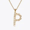 Best Letter Necklace P/Crystal Halsband