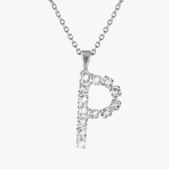 Best Letter Necklace P/Crystal Halsband