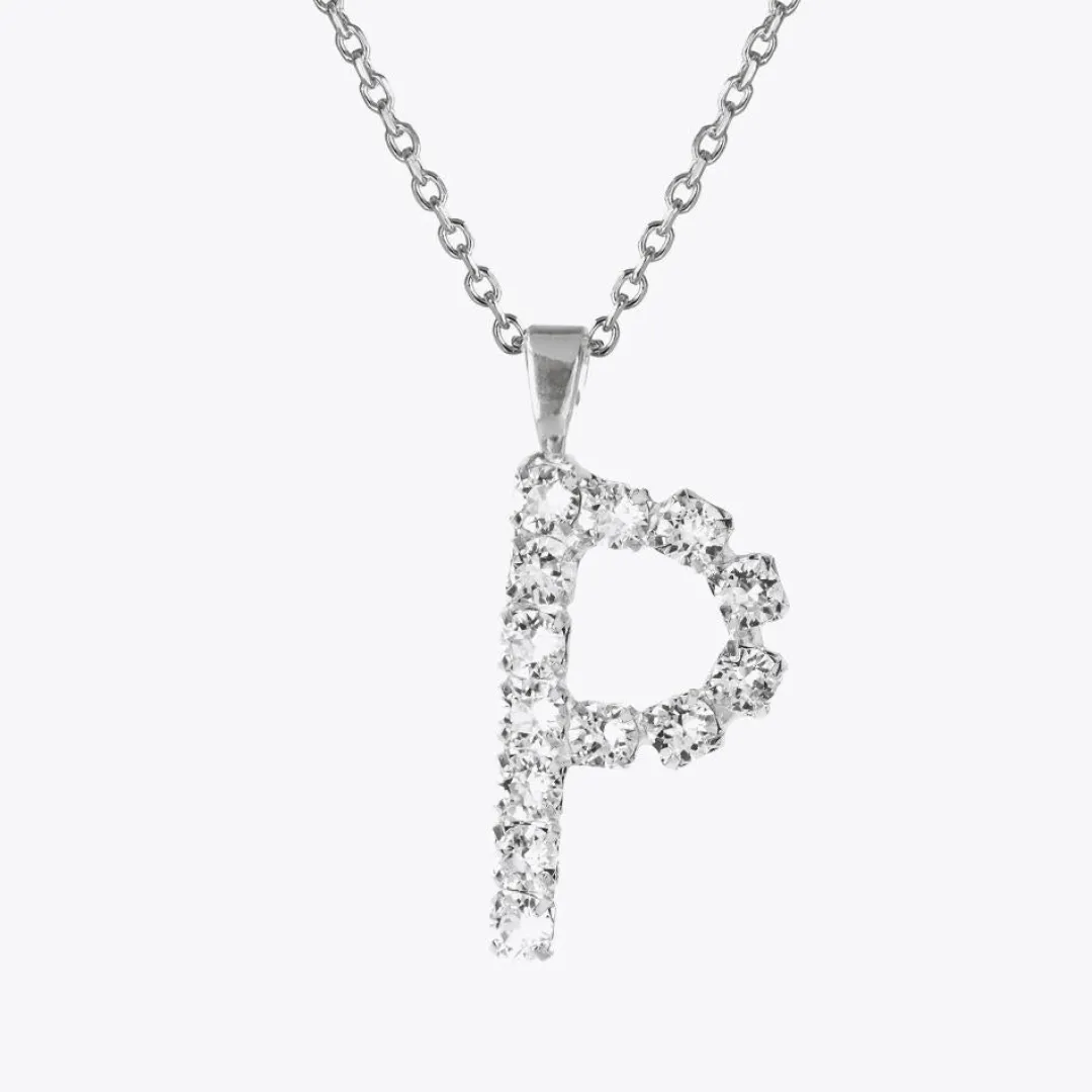 Best Letter Necklace P/Crystal Halsband
