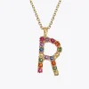 Fashion Letter Necklace R/Rainbow Combo Halsband