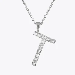 Outlet Letter Necklace T/Crystal Halsband