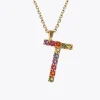 Discount Letter Necklace T/Rainbow Combo Halsband