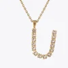 Discount Letter Necklace U/Crystal Halsband