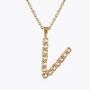 Cheap Letter Necklace V/Crystal Halsband