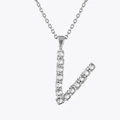 Cheap Letter Necklace V/Crystal Halsband