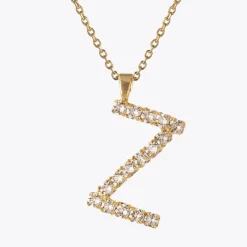 Fashion Letter Necklace Z/Crystal Halsband
