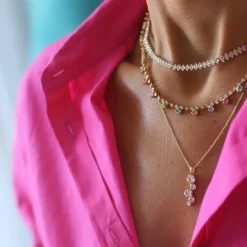 Hot Lily Necklace/Rainbow Combo Halsband