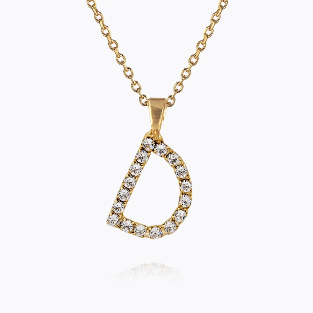 Discount Mini Letter Necklace D/Crystal Halsband