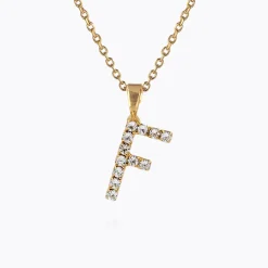 Best Mini Letter Necklace F/Crystal Halsband