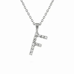 Best Mini Letter Necklace F/Crystal Halsband