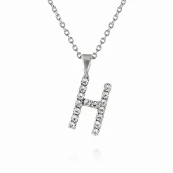 Hot Mini Letter Necklace H/Crystal Halsband