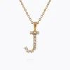 Online Mini Letter Necklace J/Crystal Halsband
