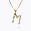 Discount Mini Letter Necklace M/Crystal Halsband