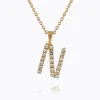 Online Mini Letter Necklace N/Crystal Halsband