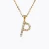 Cheap Mini Letter Necklace P/Crystal Halsband