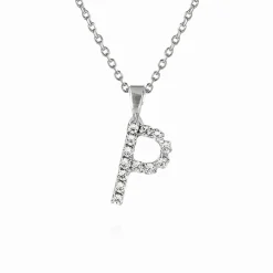 Cheap Mini Letter Necklace P/Crystal Halsband