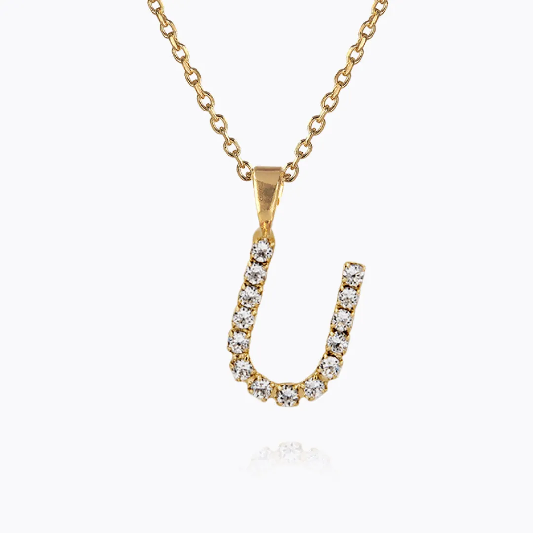 Best Mini Letter Necklace U/Crystal Halsband