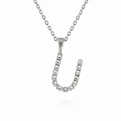 Best Mini Letter Necklace U/Crystal Halsband