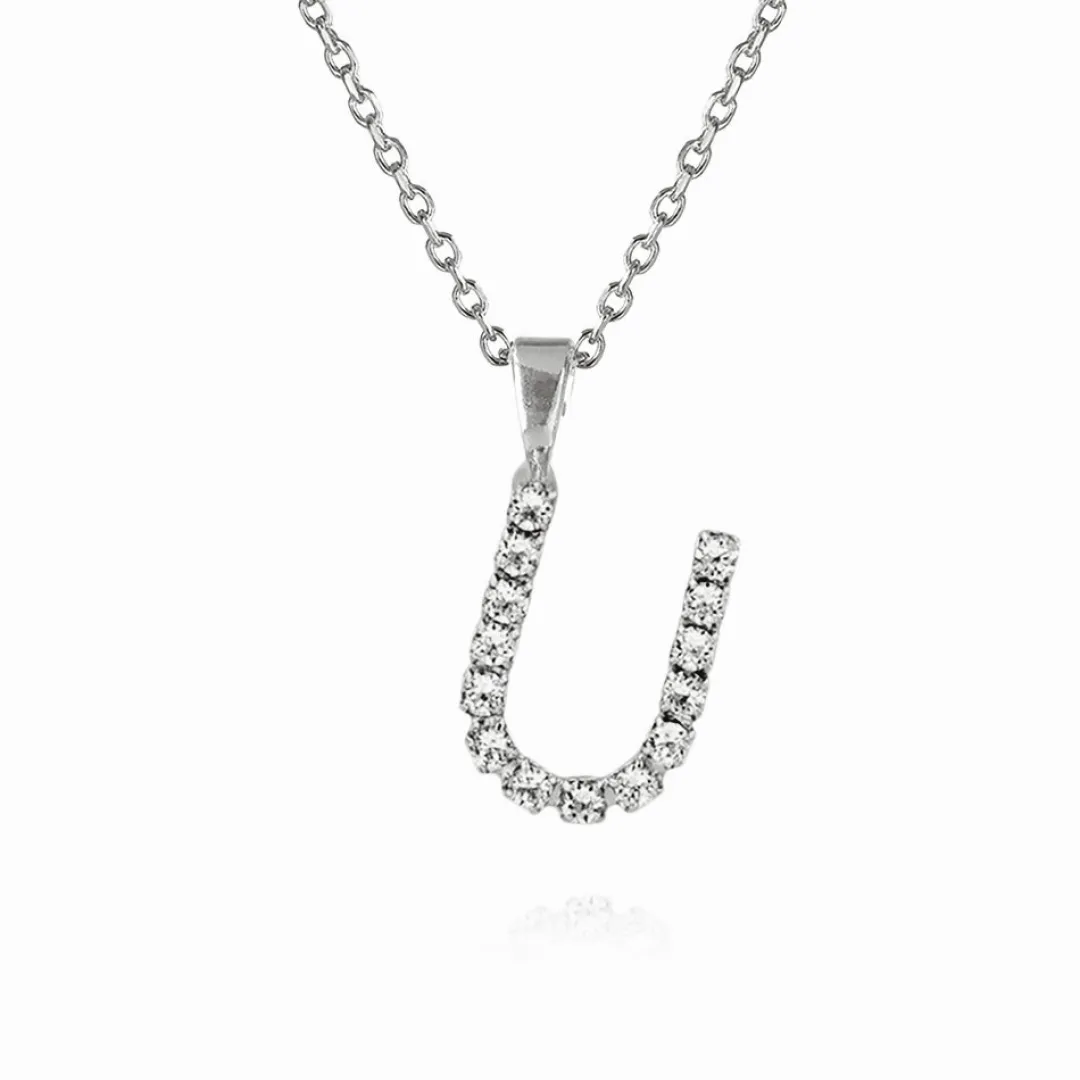 Best Mini Letter Necklace U/Crystal Halsband