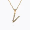 Outlet Mini Letter Necklace V/Crystal Halsband
