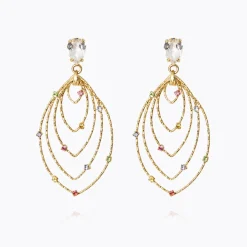 Store Mini Lotus Earrings/Rainbow Combo Örhängen