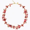 Sale Noora Necklace/Mulberry Red Combo Halsband