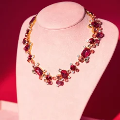 Sale Noora Necklace/Mulberry Red Combo Halsband