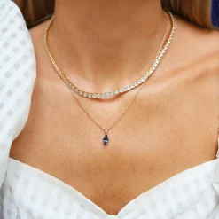 Discount Petite Navette Necklace Halsband